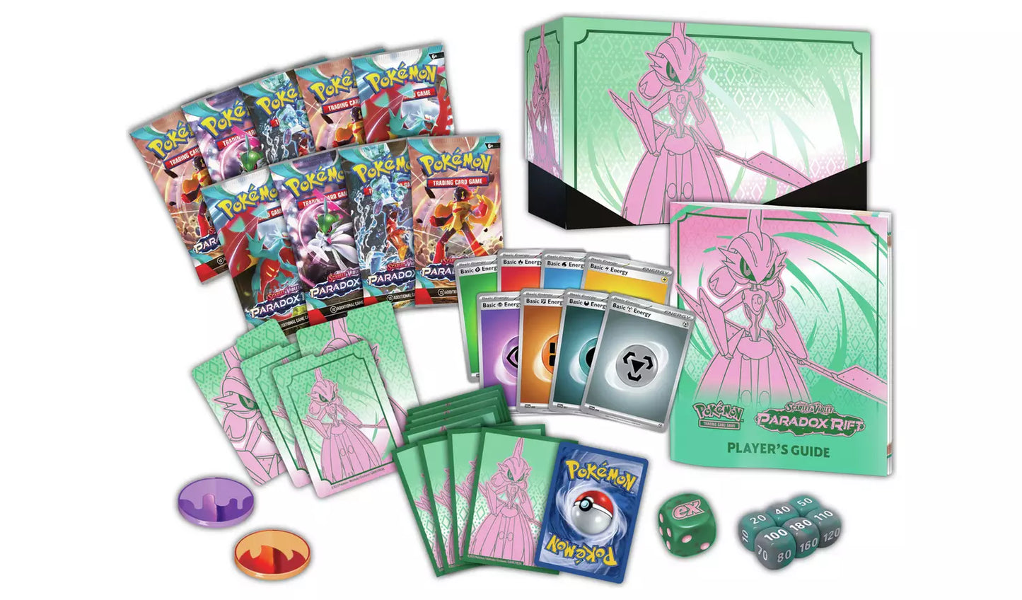 Pokemon TCG: Scarlet & Violet 4 - Paradox Rift - Elite Trainer Box (Roaring Moon/Iron Valiant ETB)