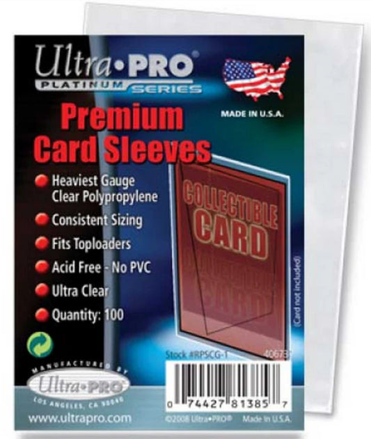 Ultra Pro Premium Card Sleeves 100ct: 2-1/2in x 3-1/2in