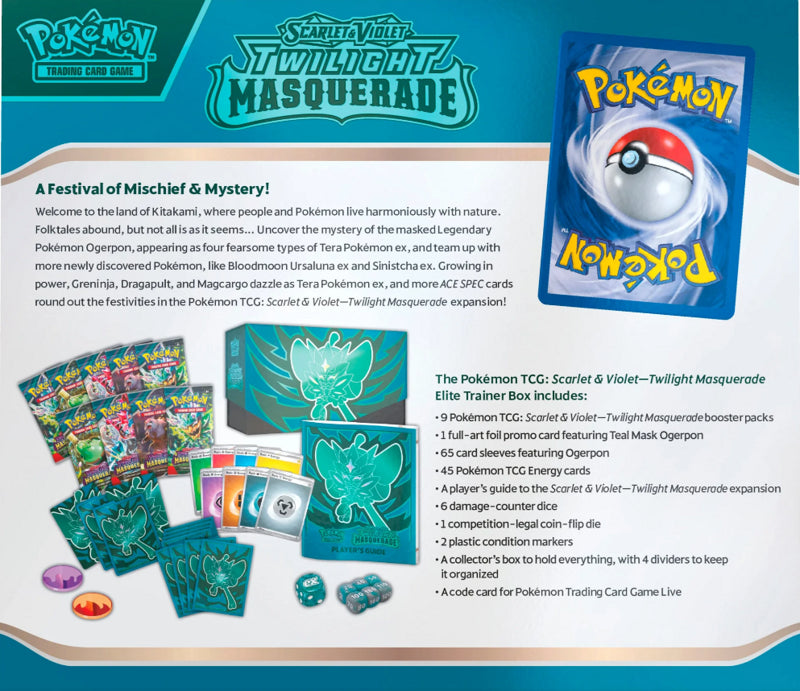 Pokémon TCG: Scarlet & Violet 6 - Twilight Masquerade - Elite Trainer Box